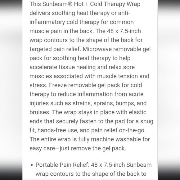 Sunbeam Hot + Cold Therapy Wrap - Picture 11 of 14